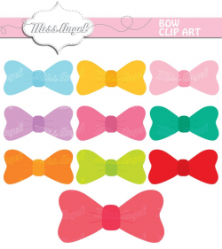 Bows CLIPART Set, digital bows, 10 solid color bows. Colorful Bows. Digital  printable bows, by MissAngelClipArt. Instant download bows