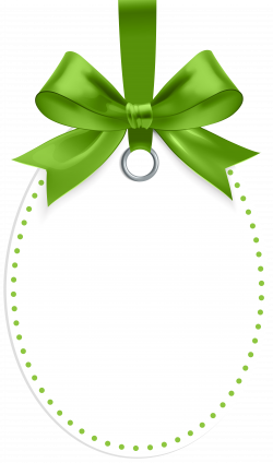Label with Green Bow Template PNG Clip Art | Gallery Yopriceville ...