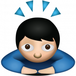 Download Man Bowing Emoji | Emoji Island
