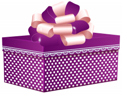 Purple Dotted Gift Box PNG Clipart - Best WEB Clipart