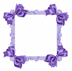 Lace & Purple Flower Border | Purple Transparent Frame with Bow ...
