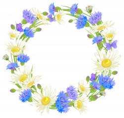 Field Flowers Wreath PNG Clipart | Gallery Yopriceville - High ...