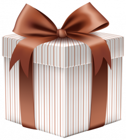 Gift Box with Brown Bow PNG Clipart Image | бант | Pinterest ...