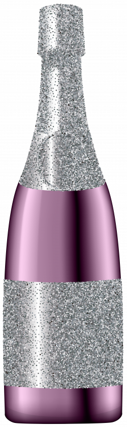 Glitter Champagne Bottle Pink PNG Clip Art Image | Gallery ...