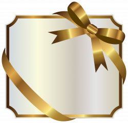 White Label with Gold Bow PNG Clipart Image | Gallery Yopriceville ...