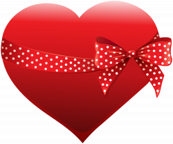 Heart with Bow Transparent Clip Art Image | Gallery Yopriceville ...