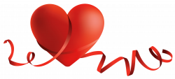 Transparent Red Heart with Bow PNG Clipart | Gallery Yopriceville ...
