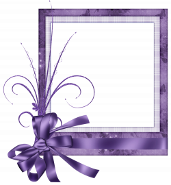 Cute Purple Transparent Frame with Bow | Gallery Yopriceville ...