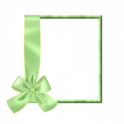 Light Green Transparent Frame with Bow | Gallery Yopriceville ...