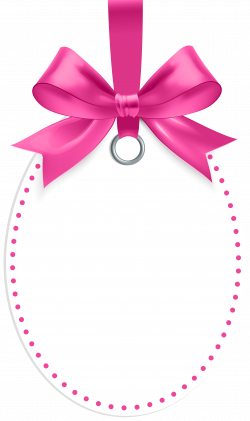 Label with Pink Bow Template PNG Clip Art | Gallery Yopriceville ...