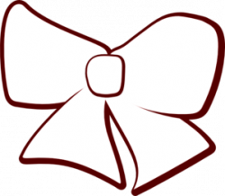 Hair Bow Line Art Clip Art at Clker.com - vector clip art ...