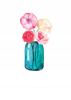 Lauren Baxter : Flowers in a Mason Jar | Watercolor | Pinterest ...