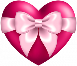 Heart with Bow Transparent PNG Clip Art | C❤RAZ❤NES | Pinterest ...