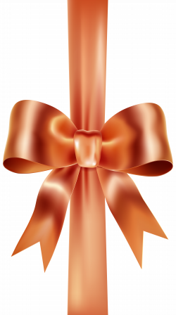 Elegant Bow with Ribbon Orange PNG Clip Art | Gallery Yopriceville ...
