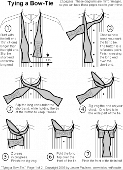 Tying a Bow-Tie: a good resource for those few times wearing a ...