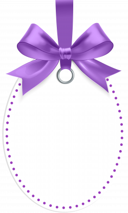 Label with Purple Bow Template PNG Clip Art | Gallery Yopriceville ...