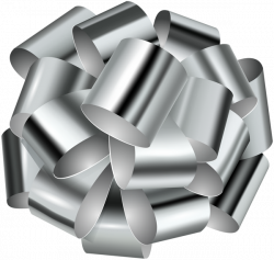 Decorative Silver Bow Transparent Clip Art Image | Gallery ...