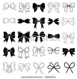 Set of graphical decorative bows. | TαtToo Gαll€R¥ | Bow ...
