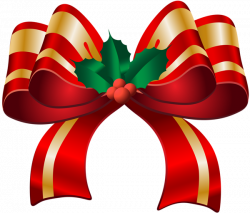 Christmas Red Bow Transparent PNG Clip Art Image | Vector ...