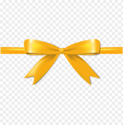 ribbon clipart yellow bow - yellow ribbon bow PNG image with ...