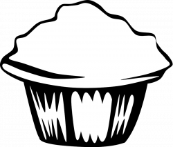 Muffin mix box clipart black and white