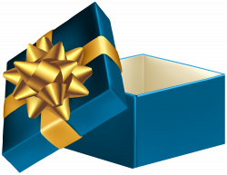 Blue Open Gift Box PNG Clip Art Image | Gallery Yopriceville - High ...