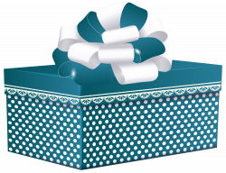 Blue Dotted Gift Box PNG Clipart - Best WEB Clipart