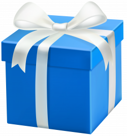 Blue Gift Box Transparent Clip Art Image | Gallery ...