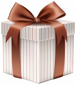 Gift Box with Brown Bow PNG Clipart Image | Gallery Yopriceville ...