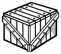 Clipart - crate - lineart