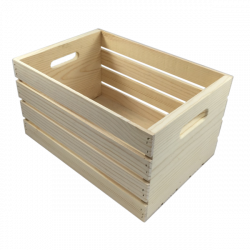 Pine Crate Unfinished with Standard Cutout Handle - The WUD Shop