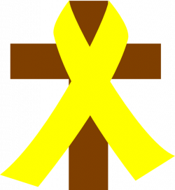 Cross W/yellow Ribbon Clip Art at Clker.com - vector clip art online ...