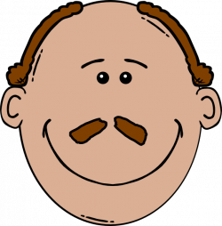 Bald Man Face With A Mustache Clip Art at Clker.com - vector clip ...