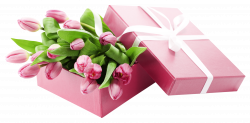 Box with Pink Tulips PNG Transparent Picture | Gallery Yopriceville ...