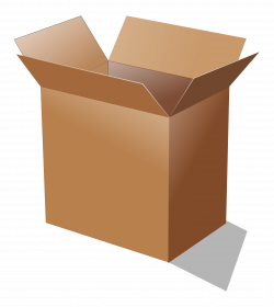 Clipart - open cardboard box