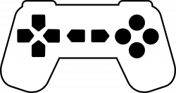 Clipart - Game Controller Outline White 2
