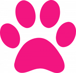 Pink Paw Print clip art - vector clip art online, royalty free ...