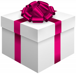 White Gift Box with Pink Bow PNG Clipart - Best WEB Clipart