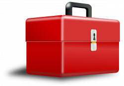 Clipart - metallic red box with perspective