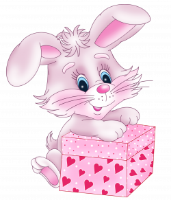 Cute Bunny with Valentine Gift Box PNG Clipart Picture | Gallery ...