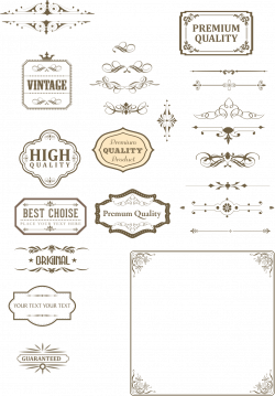 Clipart - Vintage text box and dividers