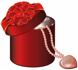 Valentine Red Round Gift Box with Heart | Gallery Yopriceville ...