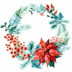 Free Christmas Watercolor Wreaths! - Free Pretty Things For You
