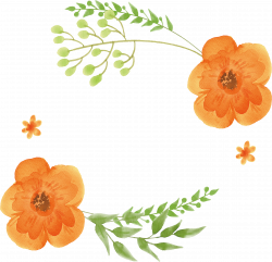 Watercolor: Flowers Orange Watercolor painting - Orange watercolor ...
