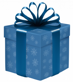 Blue Gift Box with Snowflakes PNG Clipart - Best WEB Clipart