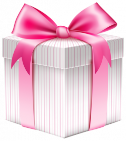 White Striped Gift Box PNG Picture | Gallery Yopriceville - High ...