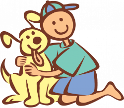 Hug clipart dog - Pencil and in color hug clipart dog