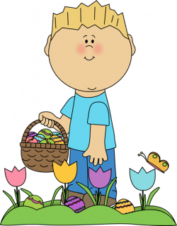 Boy Looking for Easter Eggs | Easter Clip Art | Easter, Clip ...