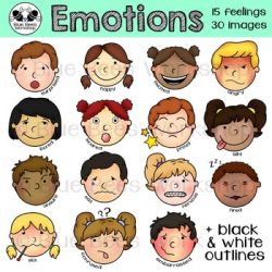 Emotions Clip Art Kids | Clip Art from TpT | Clip art ...