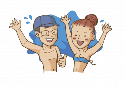 Woman Summer Clip art - A naked man and woman 2223*1571 transprent ...